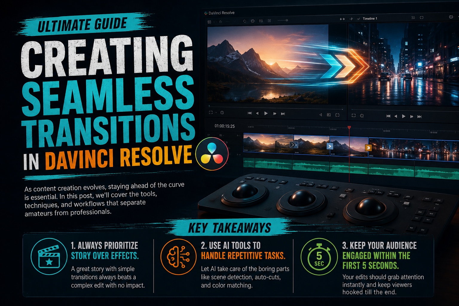 Creating Seamless Transitions in DaVinci Resolve
